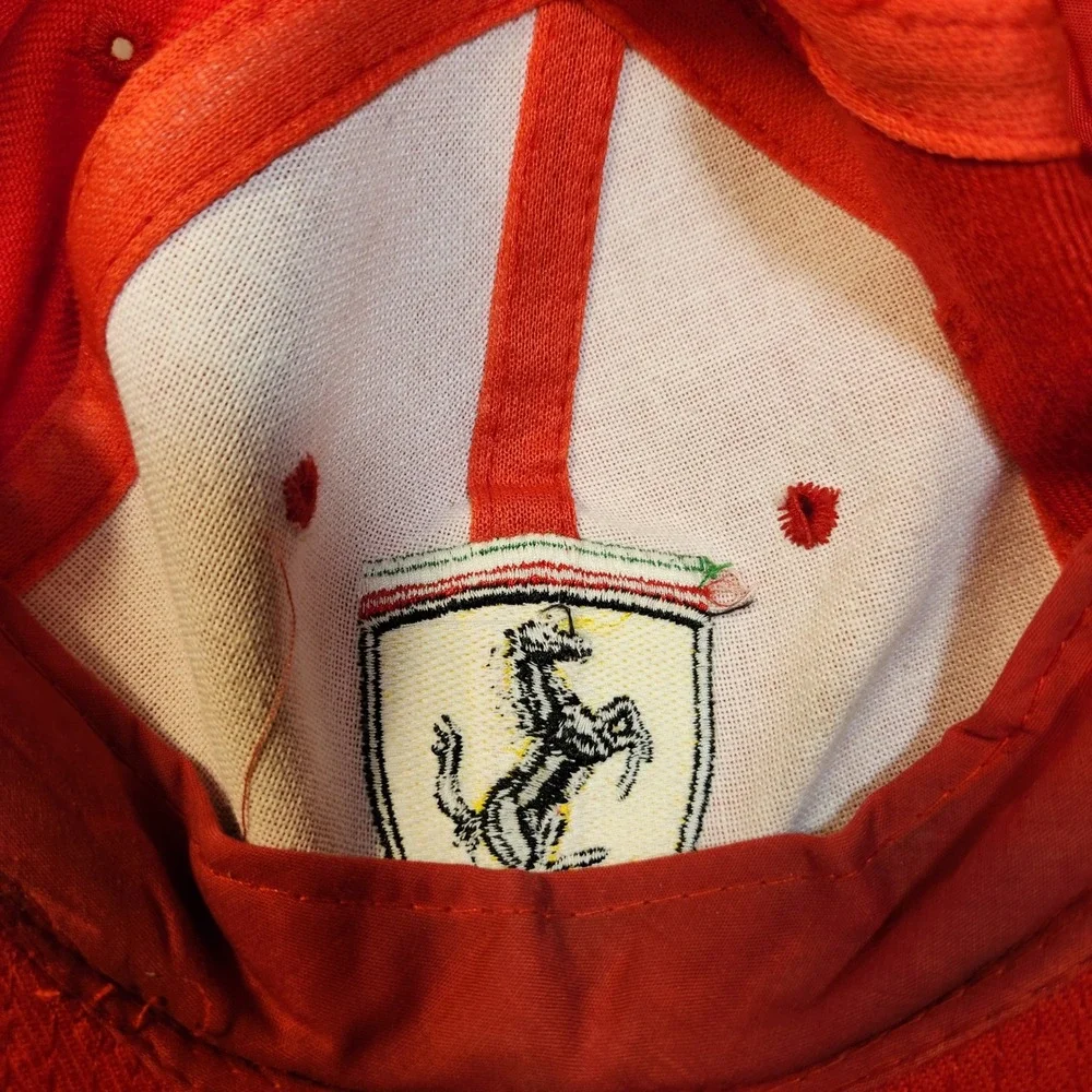 Ferrari Racing Baseball Cap Red Scuderia Shield Embroidered Adjustable Hat